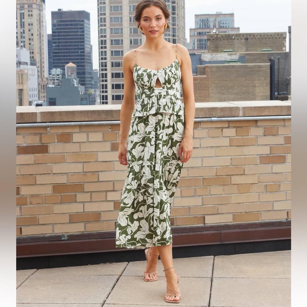 Parker The Lila Floral Tiered Midi Dress